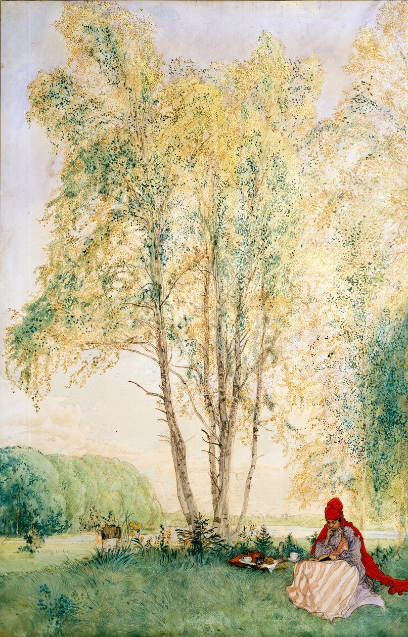 Nyírek alatt alkotó: Carl Larsson
