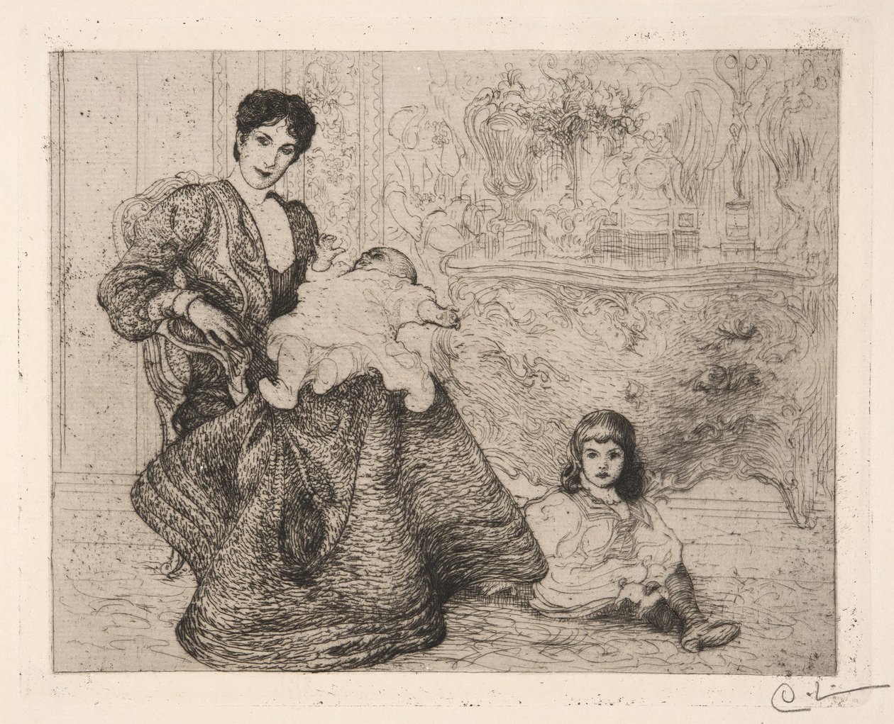 Dora Lamm és fiai alkotó: Carl Larsson