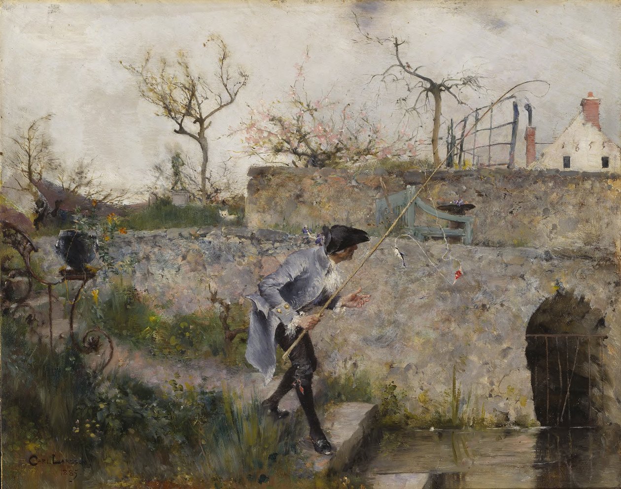 A halak kapnak! alkotó: Carl Larsson