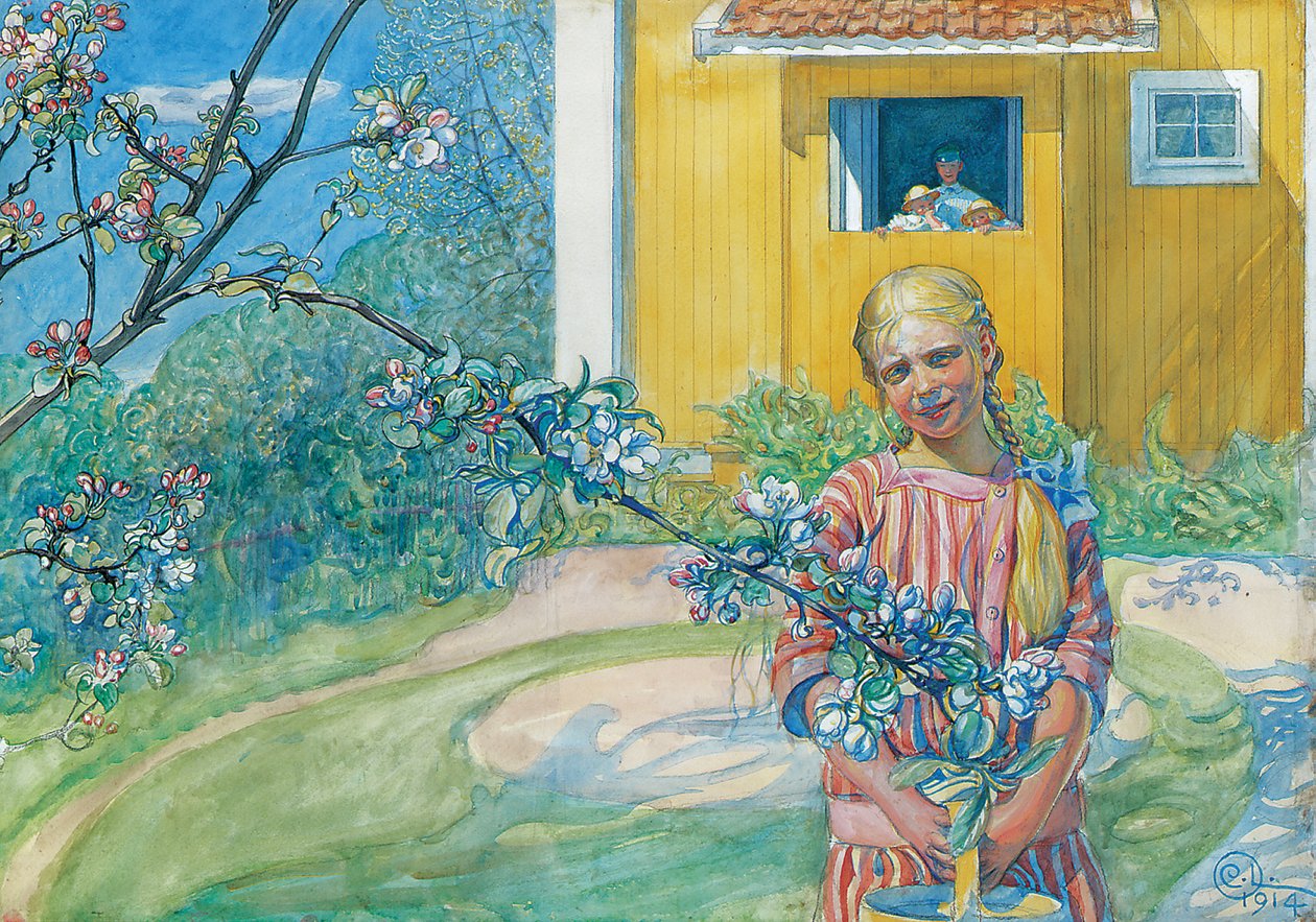 Almavirágos lány, 1914 alkotó: Carl Larsson