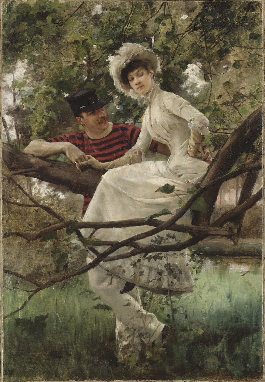 Idill – Idill, szerző: Larsson, Carl (1853-1919). Olajfestmény. Mérete: 70x48 cm. Nemzeti Múzeum Stockholm alkotó: Carl Larsson