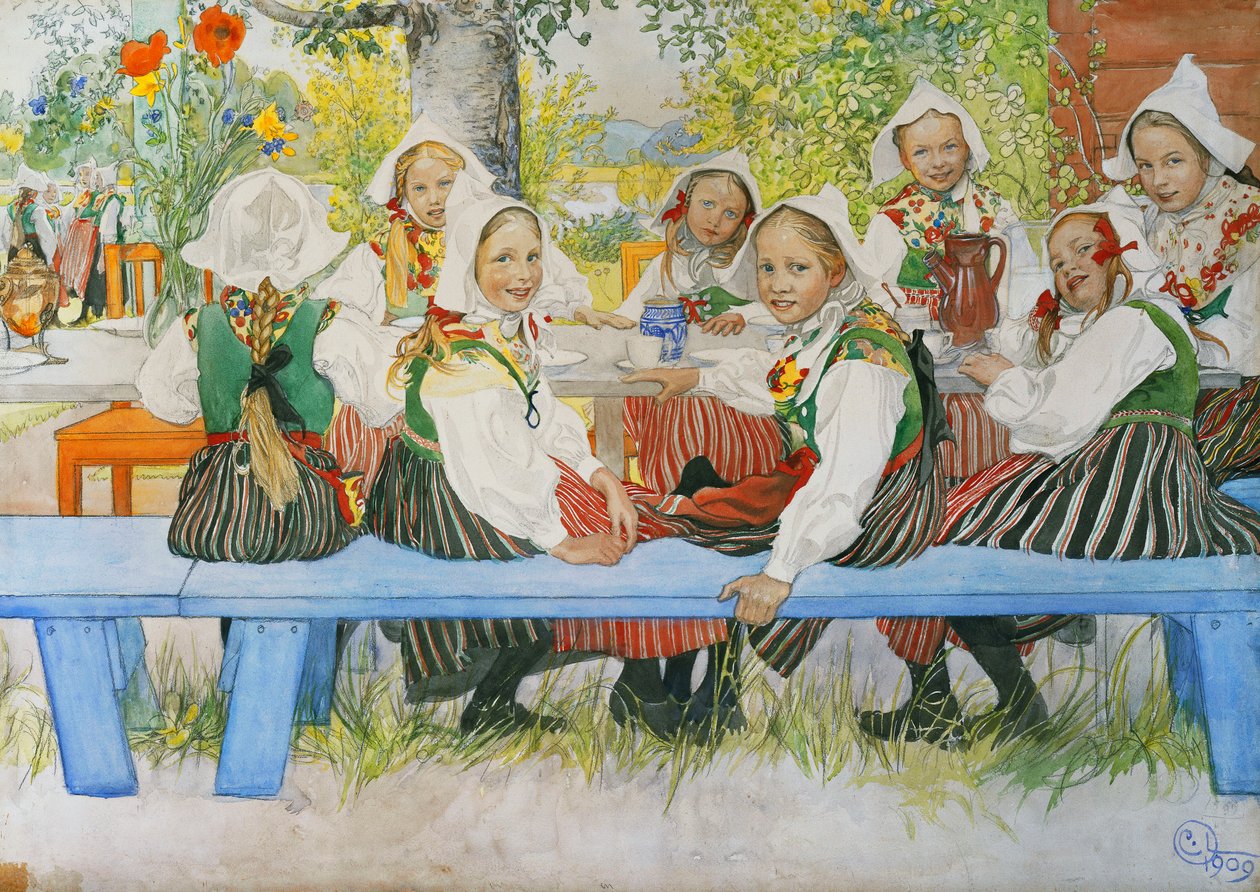 Kersti születésnapja, 1909 alkotó: Carl Larsson