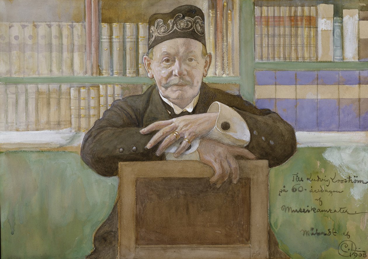 Ludvig Loostrom, 1908 (wc papíron) alkotó: Carl Larsson