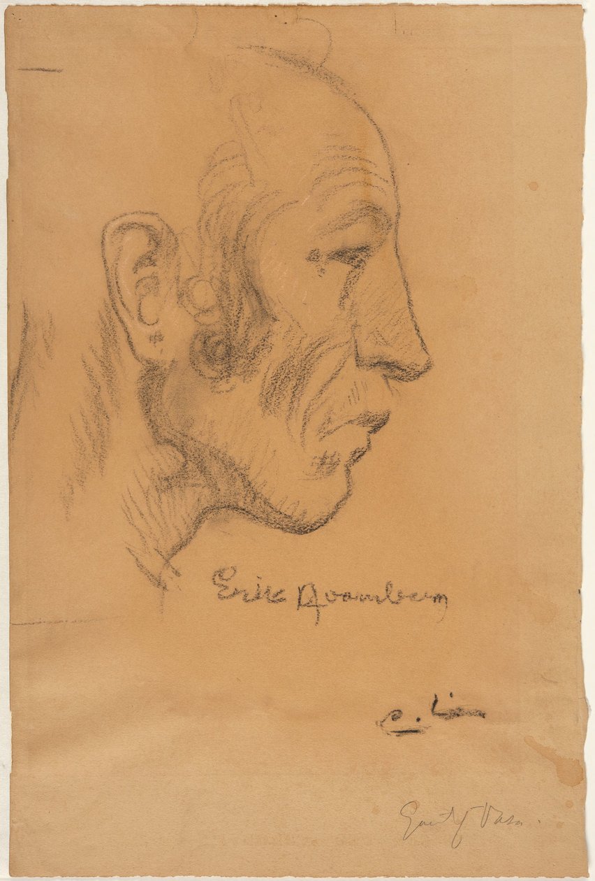 Profil eines Mannes nach rechts alkotó: Carl Larsson