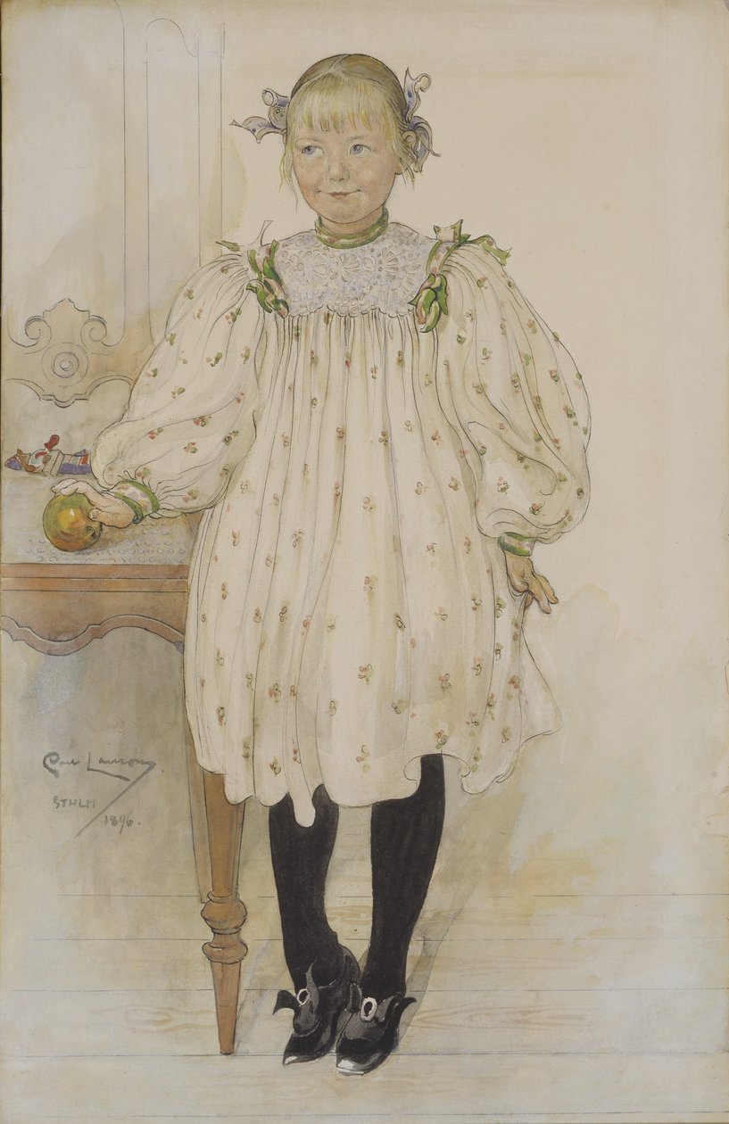 Martha Winslow kislányként alkotó: Carl Larsson