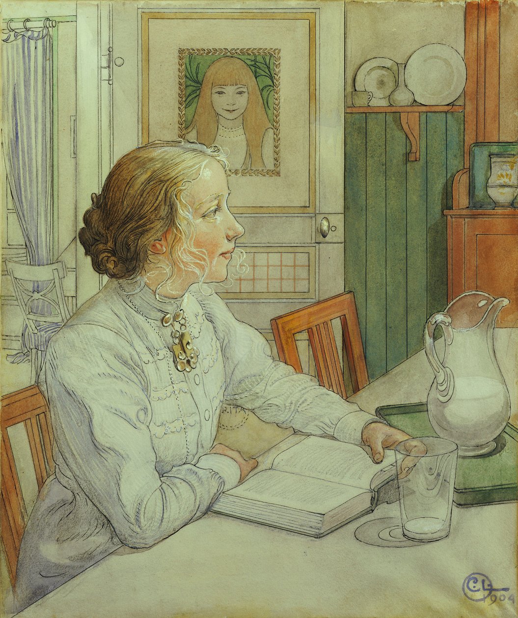 Legidősebb lányom, 1904 alkotó: Carl Larsson