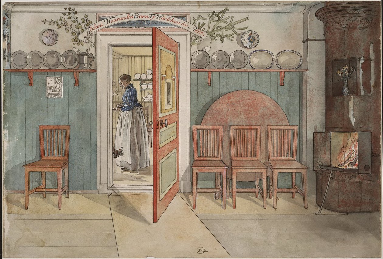 Az öreg Anna. Az „Otthon” című sorozatból (26 akvarell) alkotó: Carl Larsson