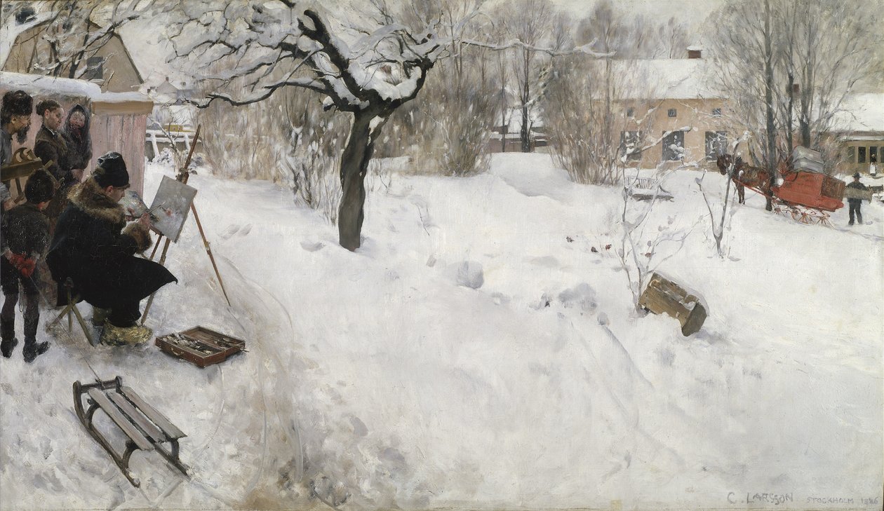 Szabadtéri festő alkotó: Carl Larsson