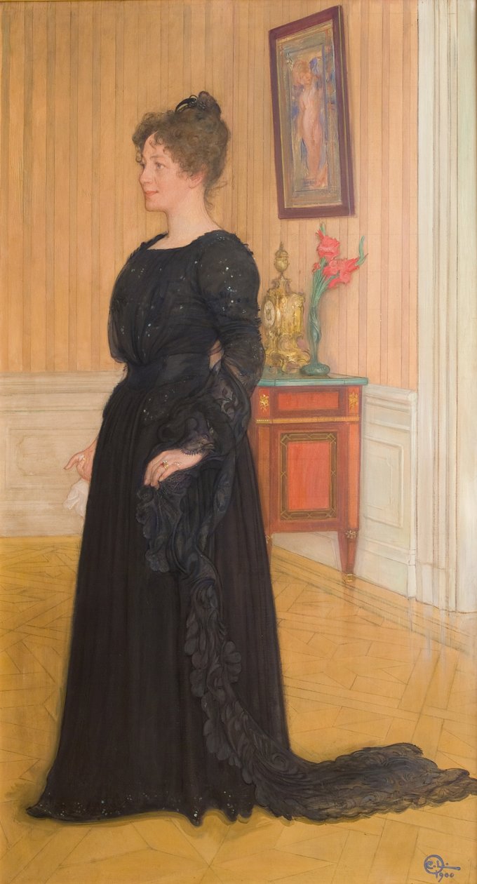 Signe Thiel asszony portréja alkotó: Carl Larsson