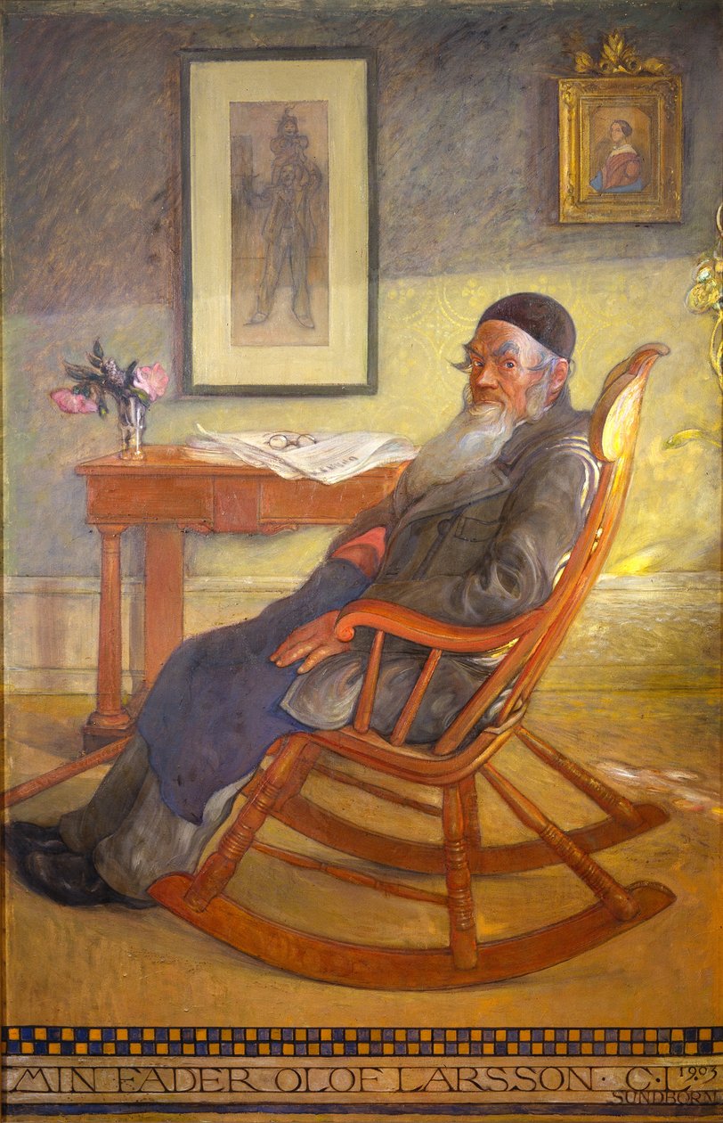 A művész apjának portréja alkotó: Carl Larsson