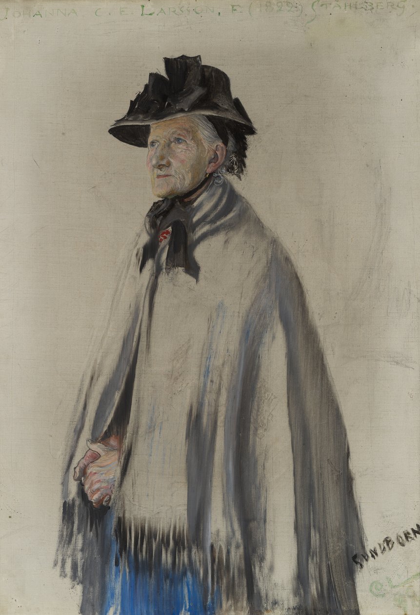 A művész anyjának portréja alkotó: Carl Larsson