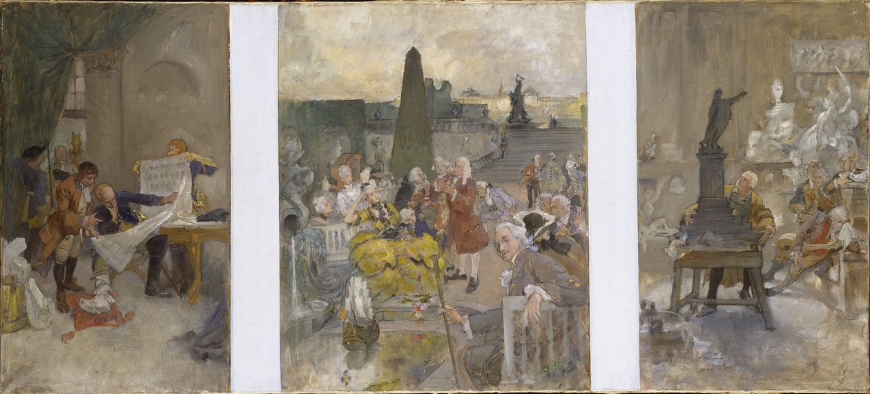 Az NM alsó termének falainak díszítésére vonatkozó módosított terv alkotó: Carl Larsson