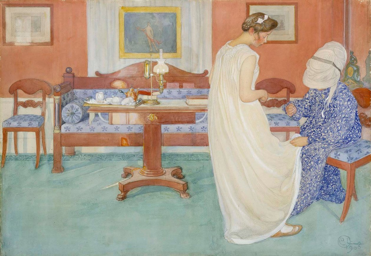 A koszorúslány, 1908. alkotó: Carl Larsson