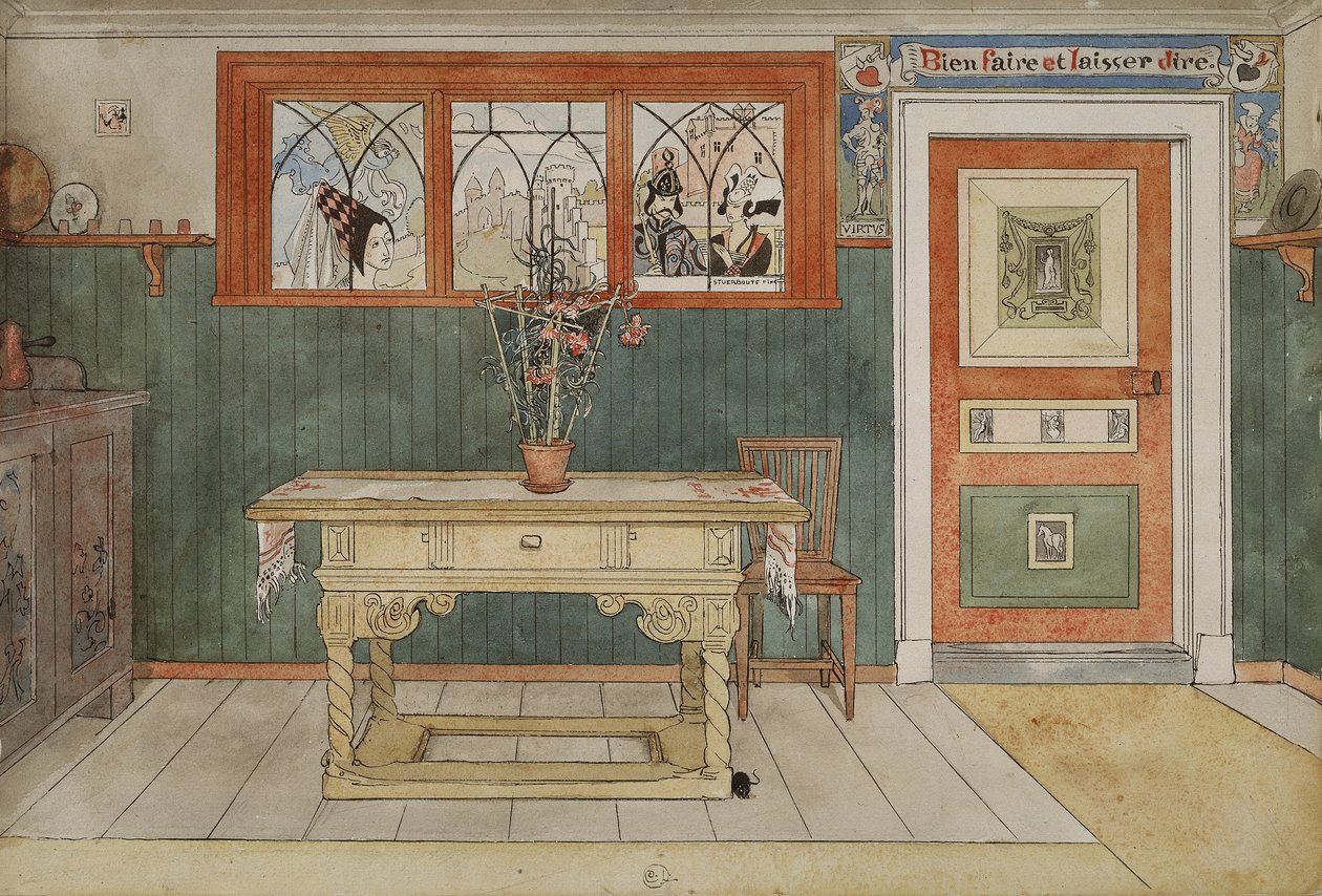 The Dining Room, A Home sorozatból, 1895 körül (wc papíron) alkotó: Carl Larsson