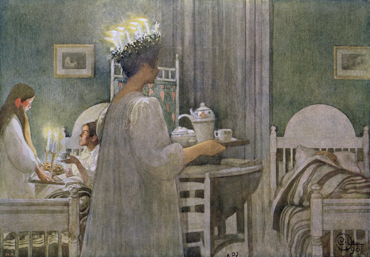 Szent Lúcia ünnepe december 13-án alkotó: Carl Larsson