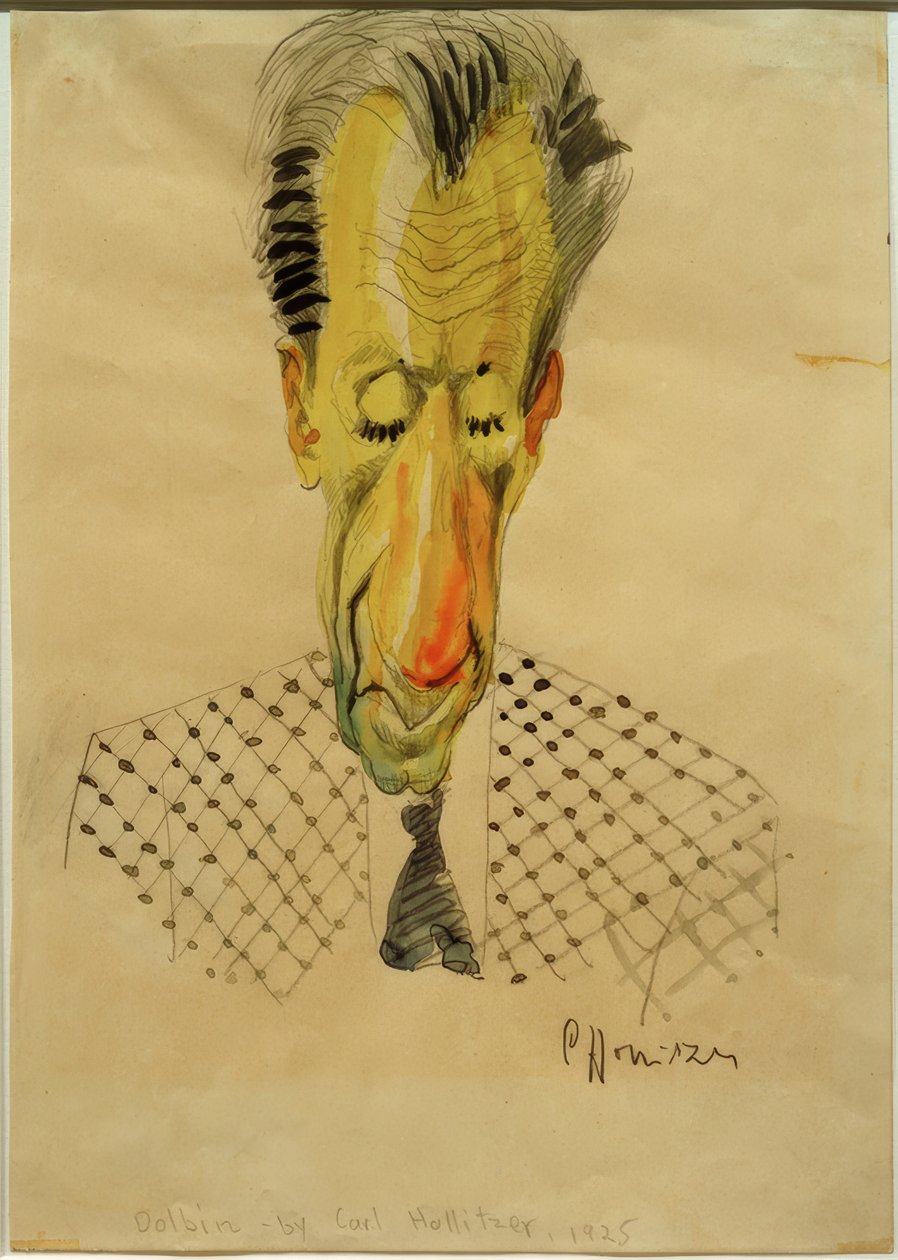 B.F.Dolbin / C.-F. karikatúrája. Hollitzer, 1925 alkotó: Carl Leopold Hollitzer