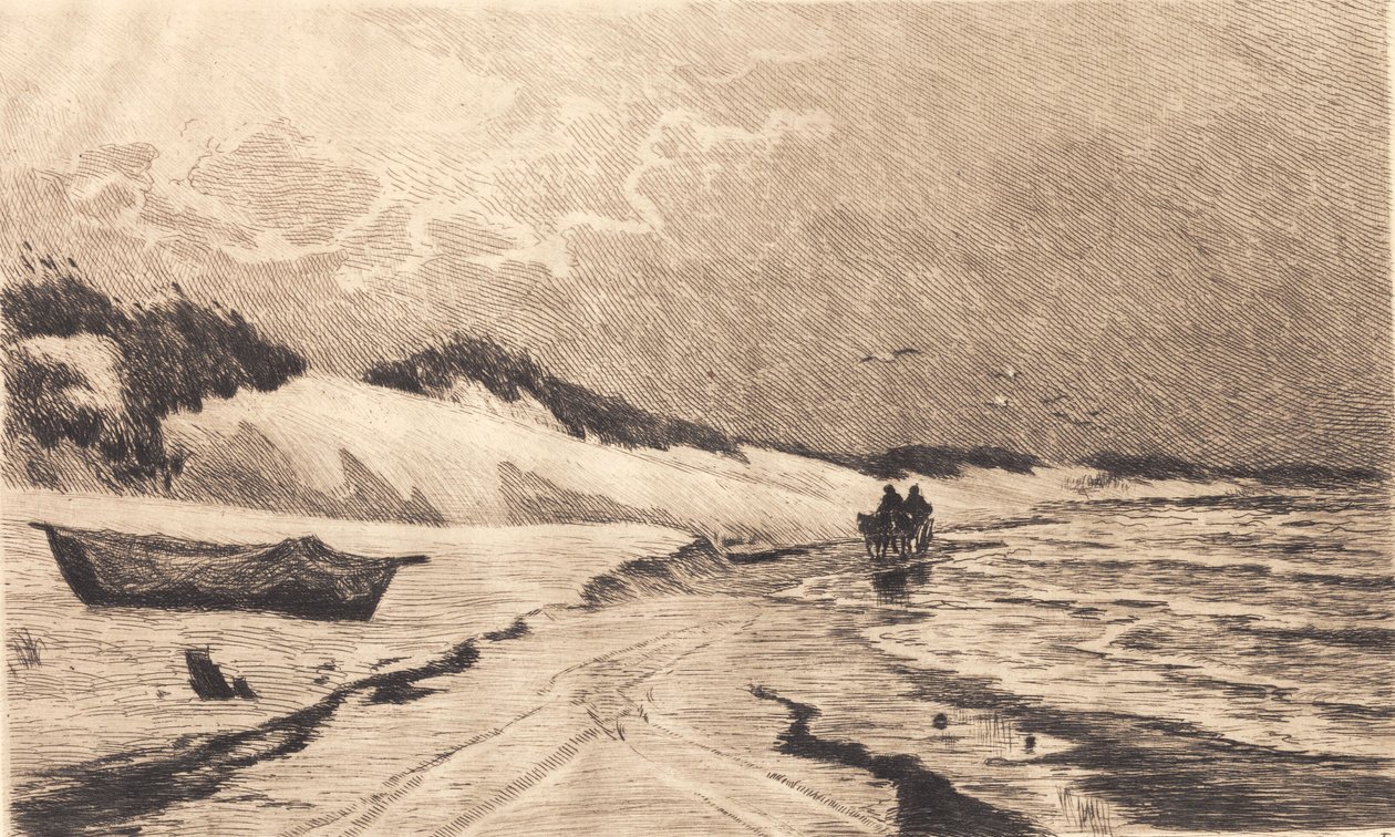 A skageni Sønderstrand-i dűnékről alkotó: Carl Locher