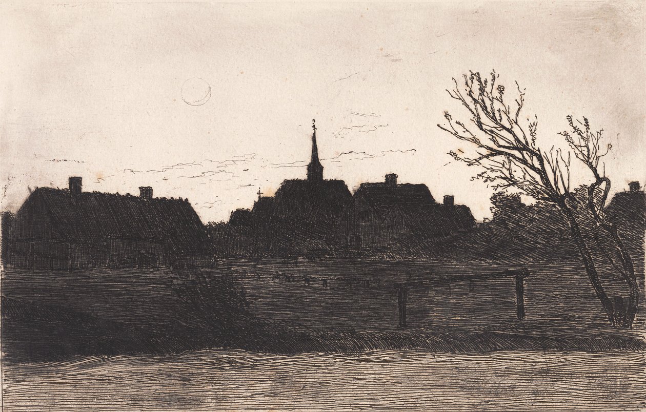 Hornbæk templom, nyári este alkotó: Carl Locher