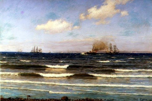Tengeri táj, Skagen alkotó: Carl Locher