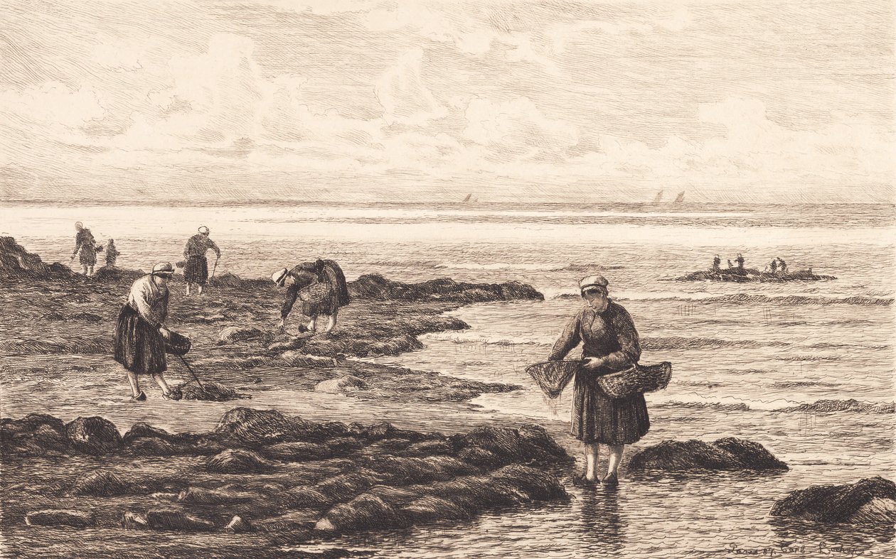 Garnélahalászok Bretagne-ban alkotó: Carl Locher