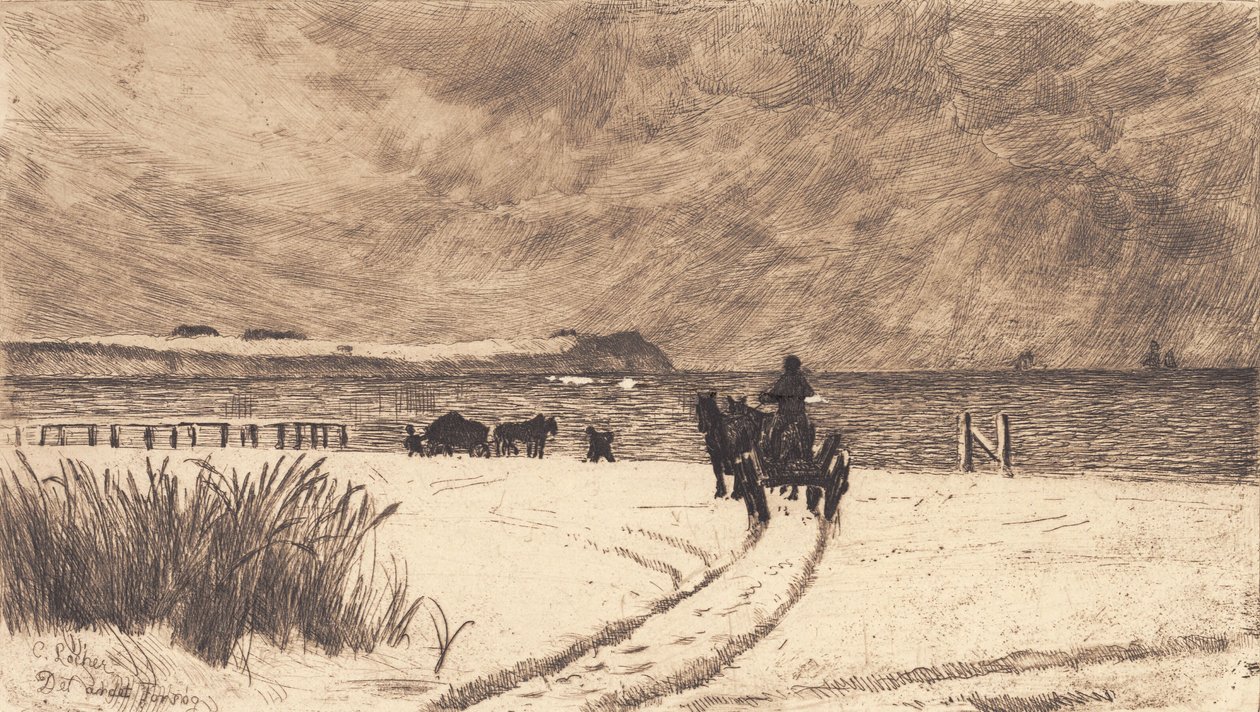 Téli nap Hornbækben alkotó: Carl Locher