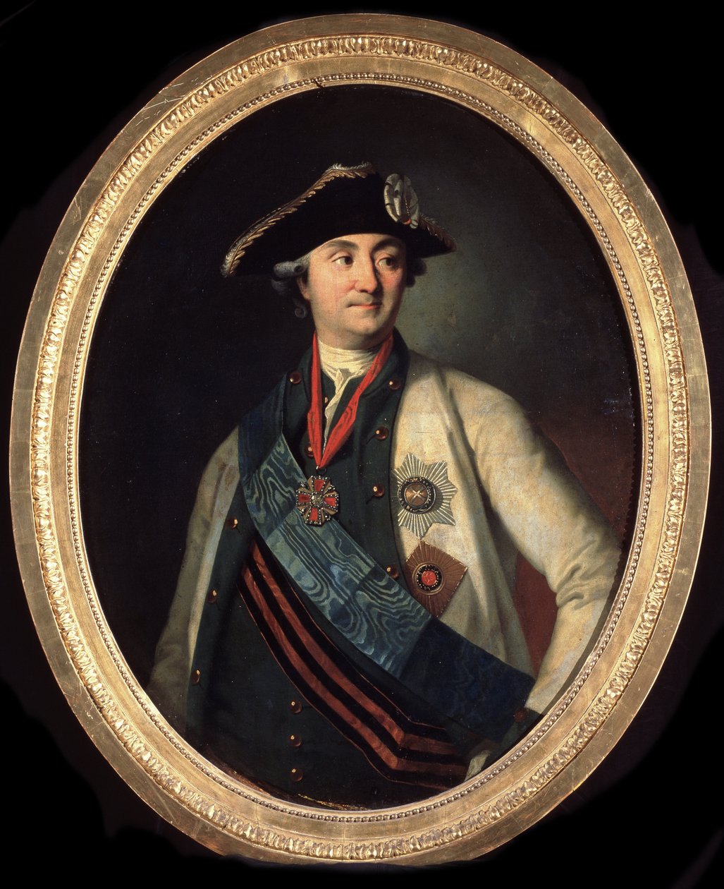 ""Portré du comte Alekszej Grigorjevics Orlov (1737-1808), Commandant des Navales Russes" (A flotta főparancsnokának portréja, Alekszej Grigorjevics Orlov Chesma grófja (1737-1808)) Peinture de Johan Carln Ludw Christineck (1732/3-17 alkotó: Carl Ludwig Christinek