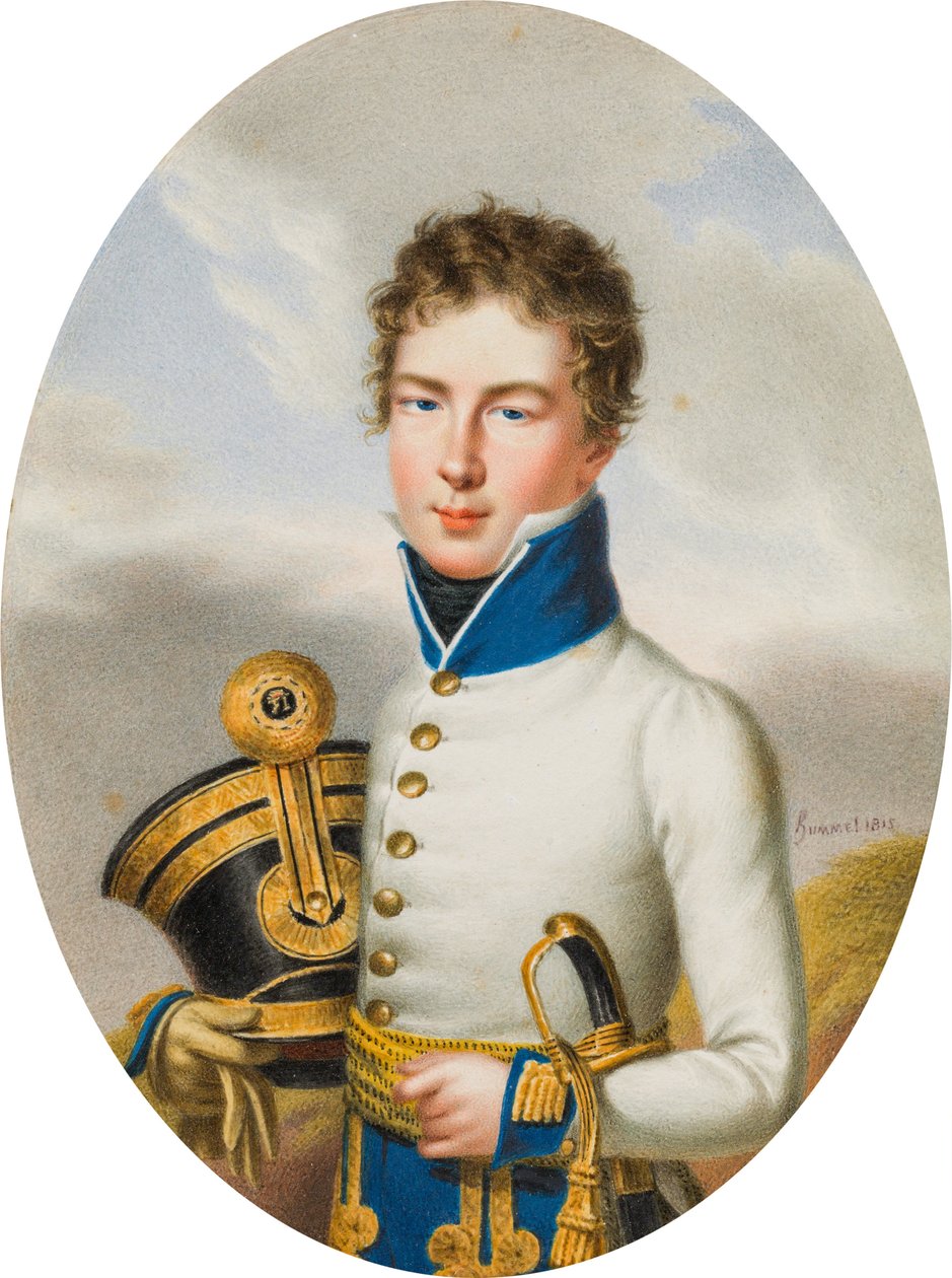 hadnagy a k.k. Magyar Gyalogezred főhadnagy Nikolaus Esterházy herceg alkotó: Carl Ludwig Hummel de Bourdon