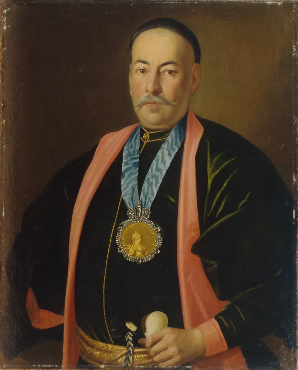 Sztyepan Danilovics Jefremov, a doni kozák sereg atamánjának portréja, 1765 alkotó: Carl Ludwig Johann Christineck