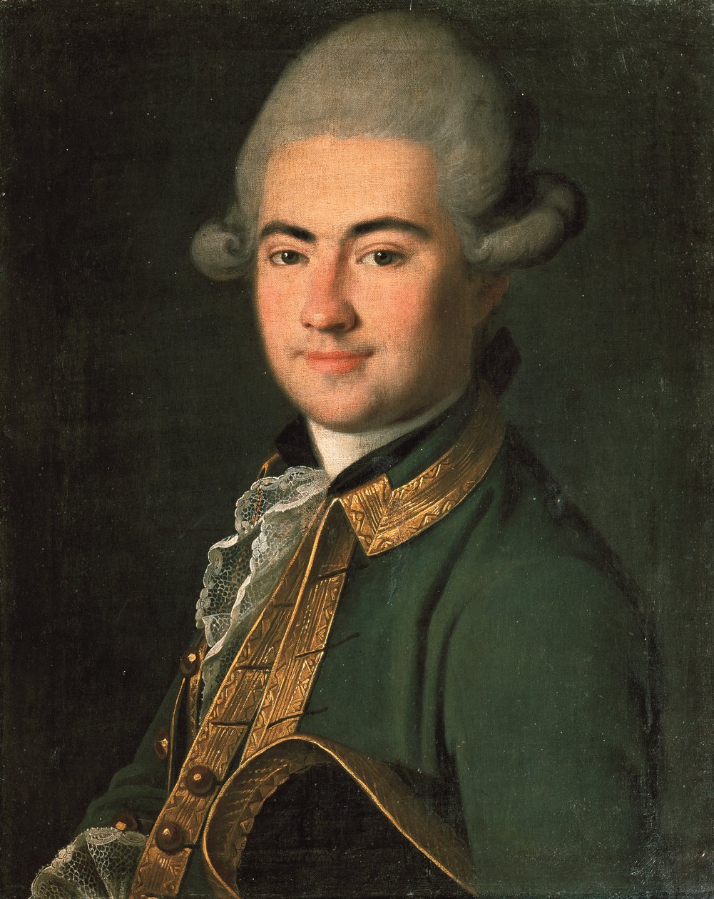 Alekszandr Andrejevics Volkov drámaíró portréja 1736-1788, 1768 alkotó: Carl Ludwig Johann Christineck