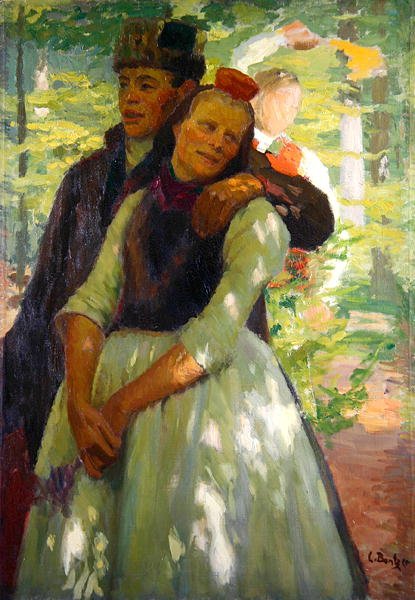 Egy pár Schwalmból (olaj, vászon) alkotó: Carl Ludwig Noah Bantzer