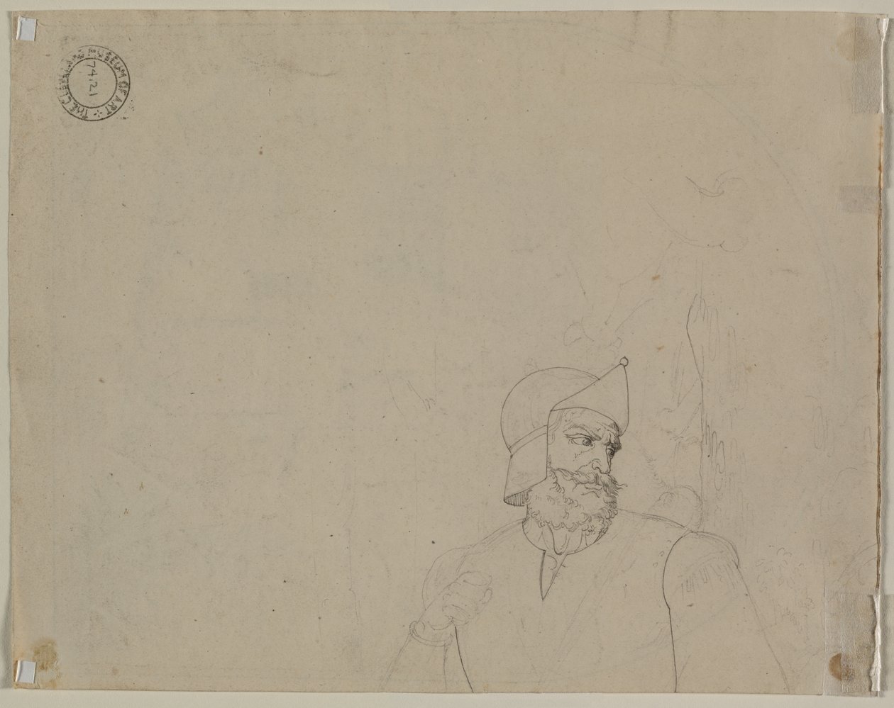 Katona a tájban (fordítva) alkotó: Carl Ludwig Tischbein