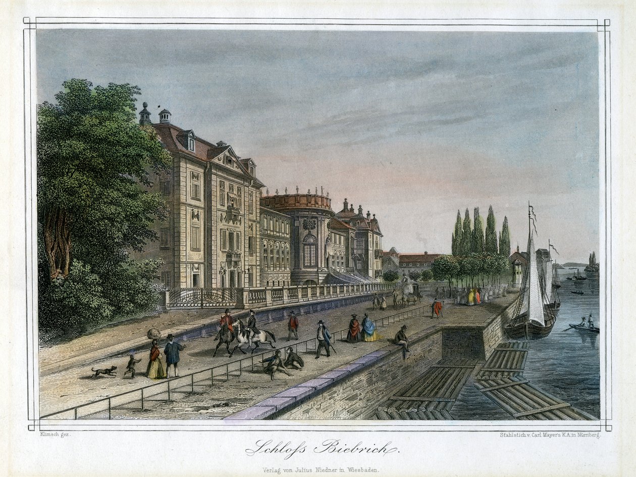 Biebrich-palota, Wiesbaden, Németország, 1820 alkotó: Carl Mayer