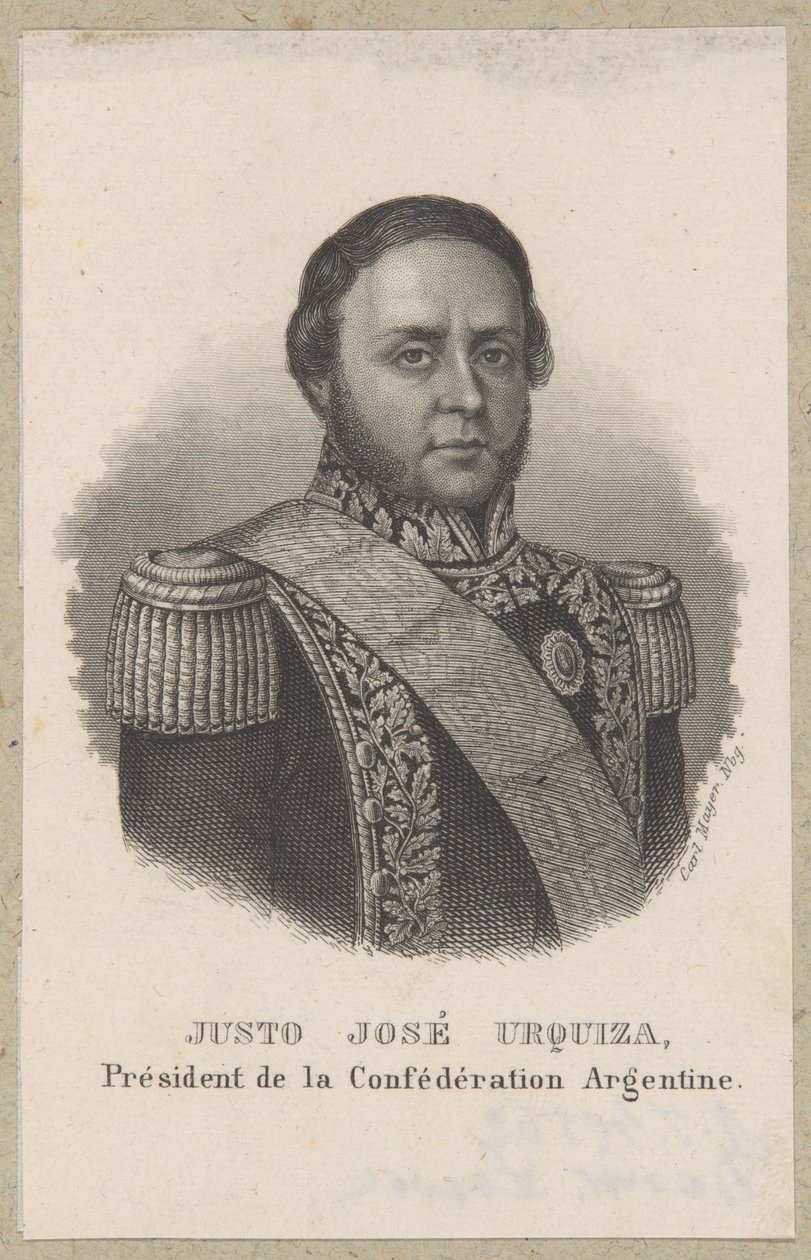 Justo José Urquiza, Argentína elnöke alkotó: Carl Mayer