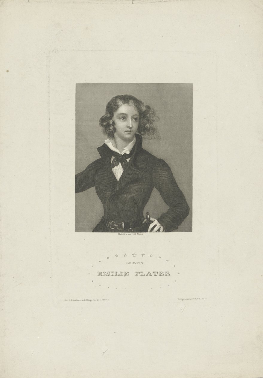 Emilia Plater portréja 1806-1831, 1834 körül. alkotó: Carl Mayer