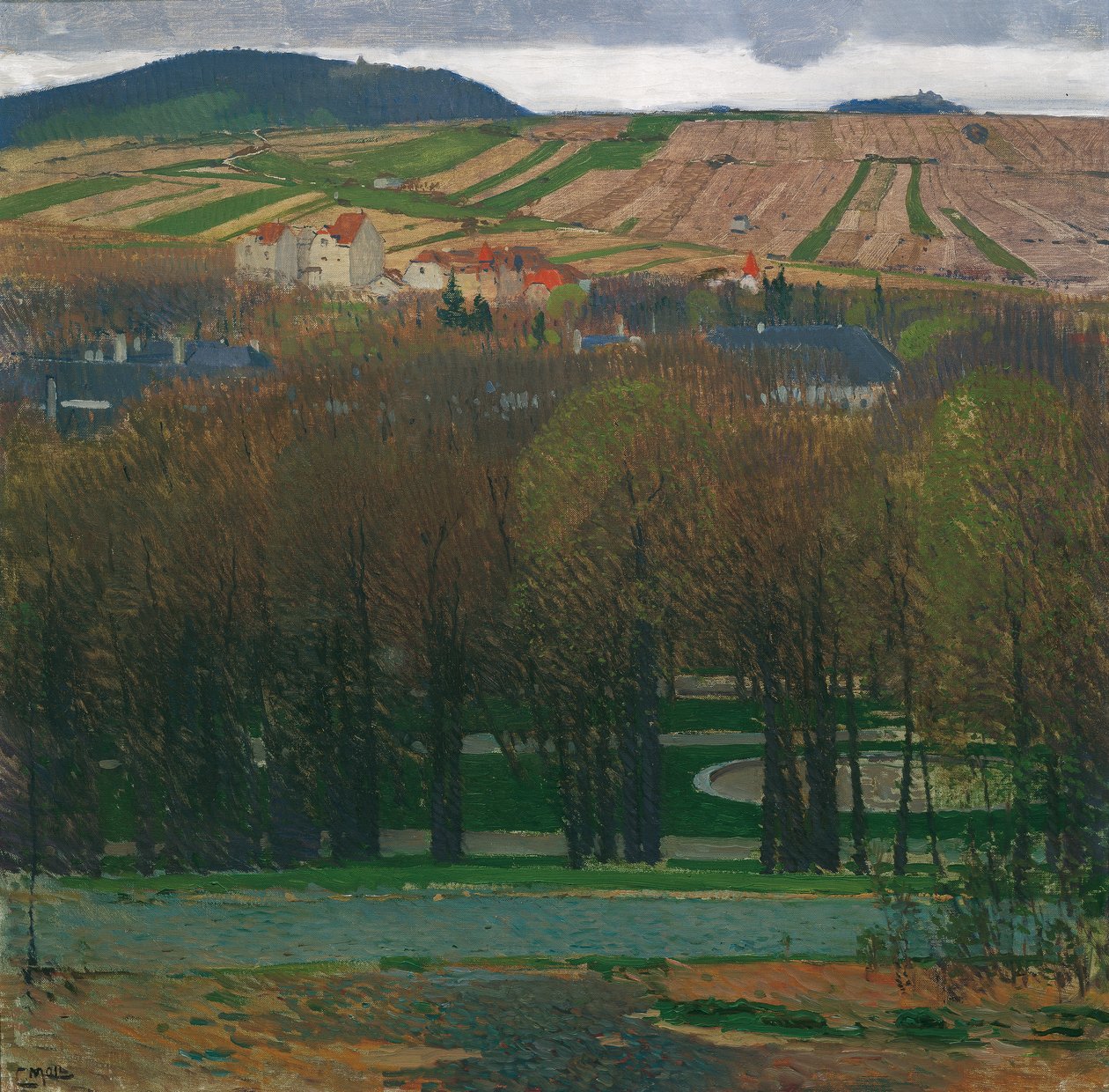 Kilátás a Nußbergre Heiligenstadtból alkotó: Carl Moll