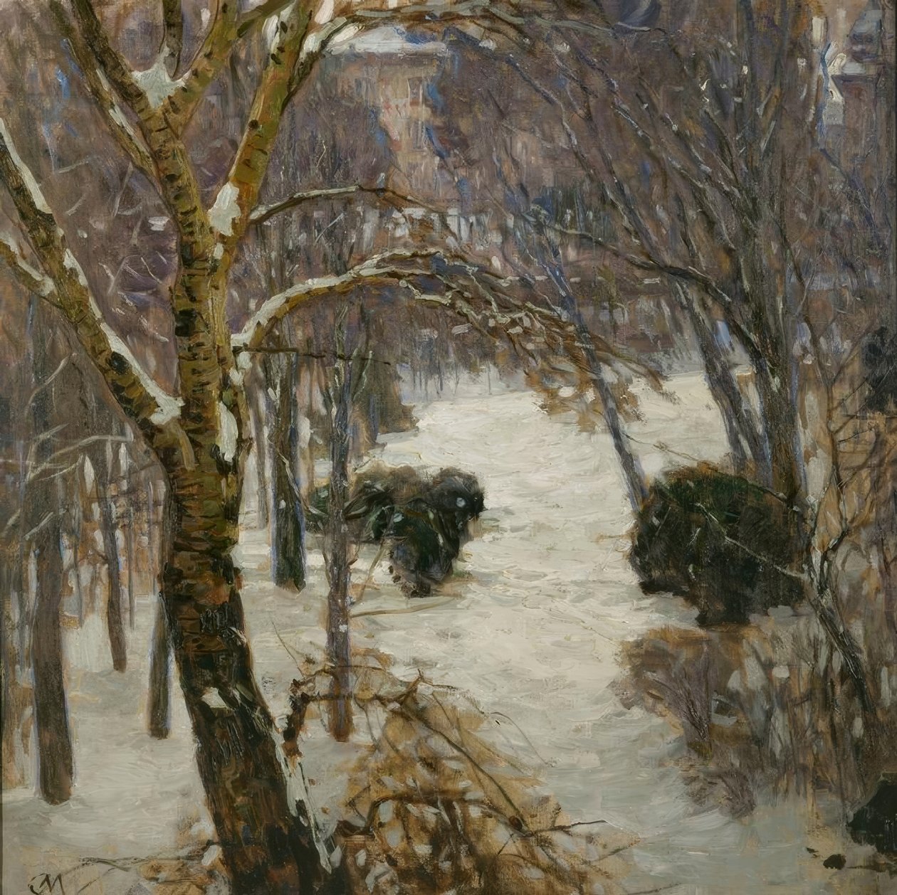 Heiligenstadt Park télen alkotó: Carl Moll