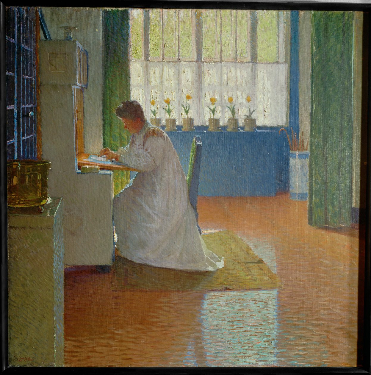 A nappalim (festmény vászonra) alkotó: Carl Moll