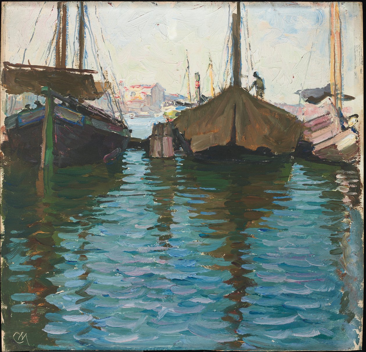 Venedig (olaj a panelen) alkotó: Carl Moll