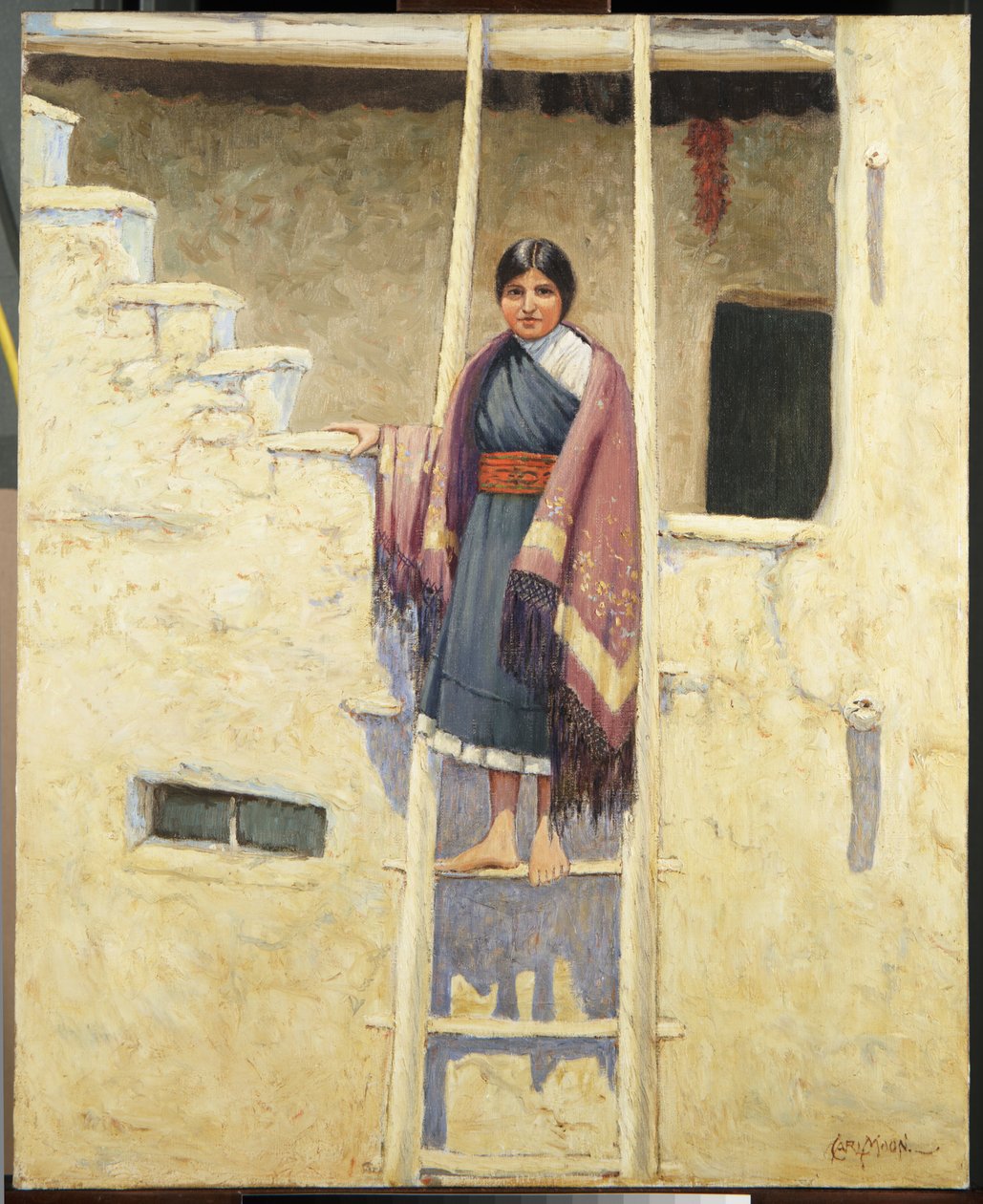 Hopi Maiden, Walpi falu (olaj, vászon) alkotó: Carl Moon