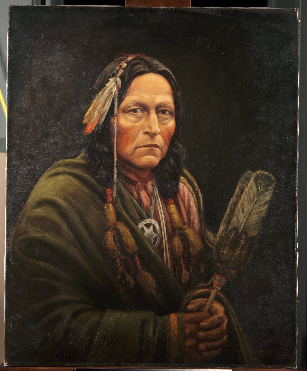 Osage férfi, Bro-Ga-Hee-Ge (olaj, vászon) alkotó: Carl Moon