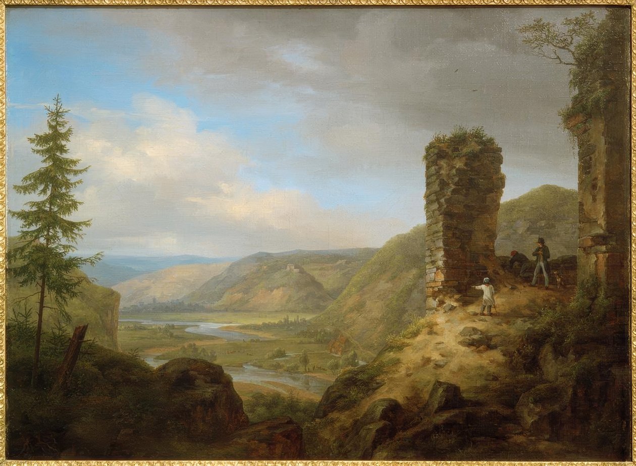 C. Morgenstern, kilátás a Böckelheim-kastély romjairól alkotó: Carl Morgenstern
