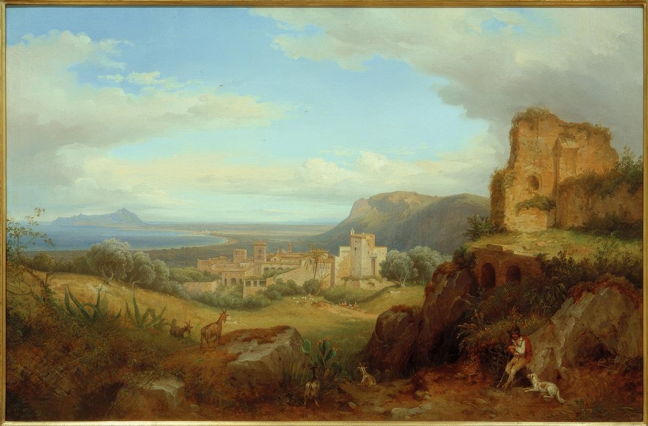 C. Hajnalcsillag, kilátás a Terracina-ra alkotó: Carl Morgenstern
