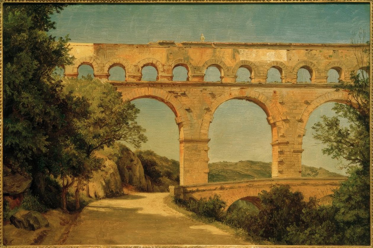 Pont du Gard Nîmes közelében / Carl Morgenstern festménye alkotó: Carl Morgenstern