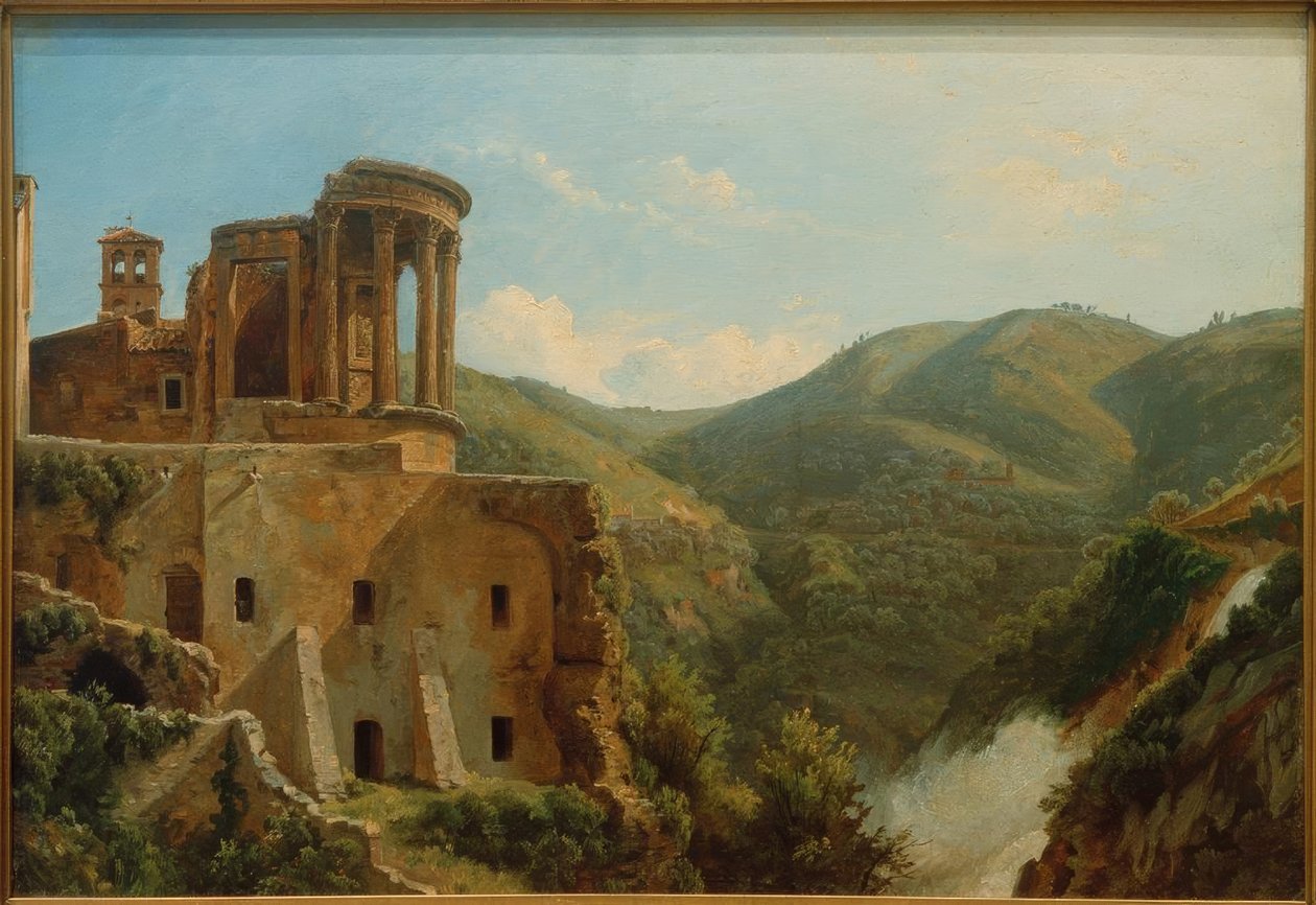 Tivoli, Vesta temploma / Carl Morgenstern festménye alkotó: Carl Morgenstern