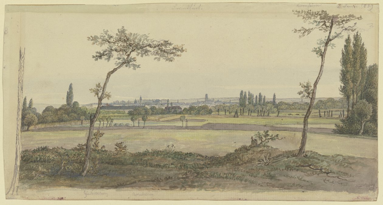 Frankfurt am Main látképe alkotó: Carl Morgenstern