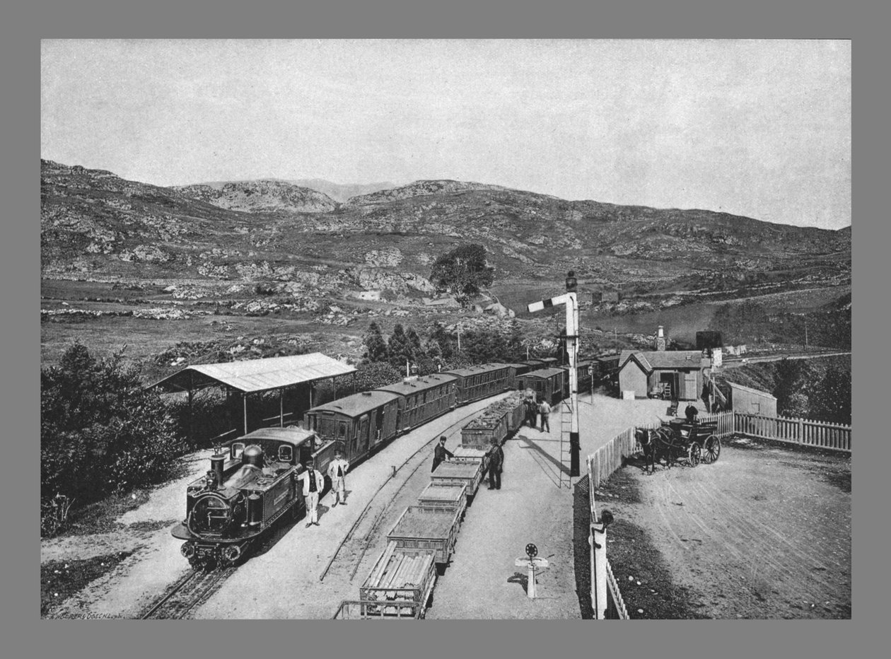 Ffestiniog Vasút: Tan-Y-Bwlch állomás, c1900 alkotó: Carl Norman