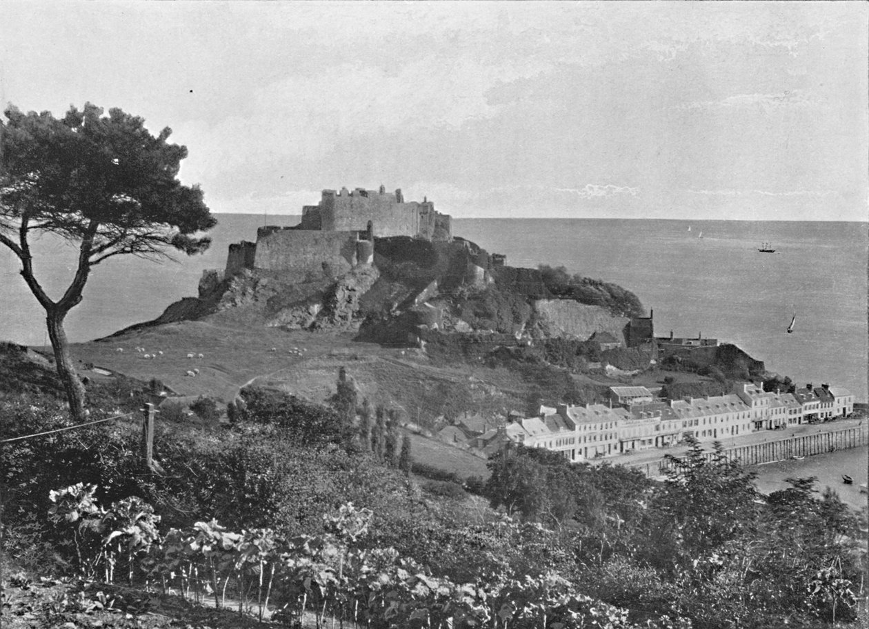 Mont Orgueil kastély, Jersey, 1896 alkotó: Carl Norman