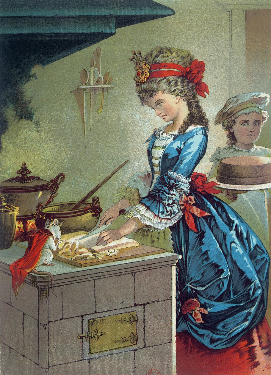A konyhában, illusztráció E.T.A Hoffman (1776-1822) „A diótörő” című művéből, 1883 alkotó: Carl Offterdinger