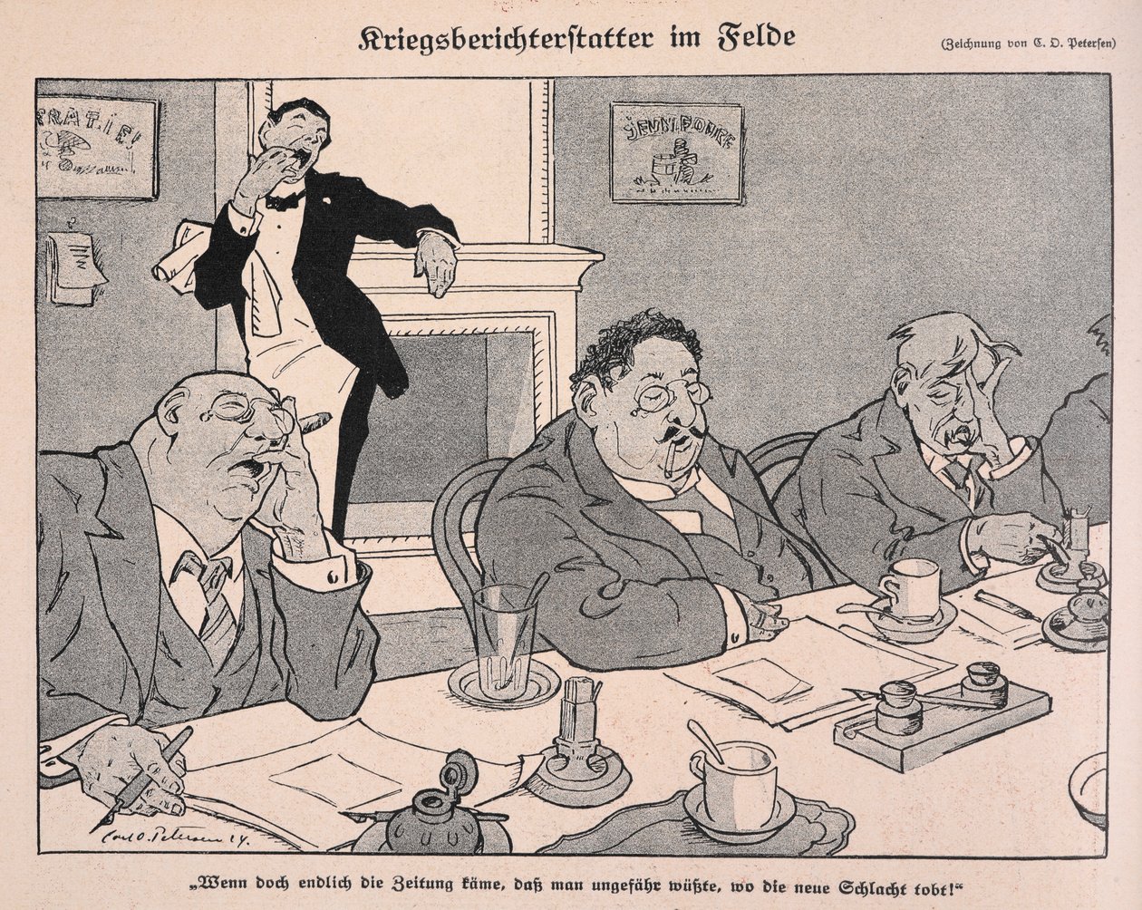 Haditudósítók a terepen: Haditudósítók a terepen" alkotó: Carl Olof Petersen