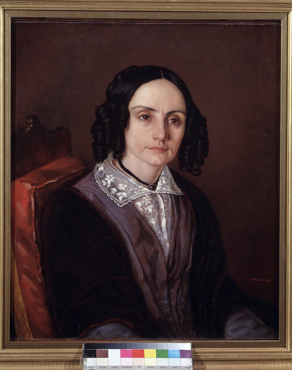 Maria N. Volkonskaya grófnő (1805-1863) portréja (M.N. Volkonskaya grófnő portréja). Serge Volkonvski herceg (1788-1865) felesége, aki részt vett az 1825-ös dekambristák vagy dekabrista felkelésben. Emiatt száműzetésre ítélték. alkotó: Carl Peter Mazer